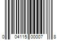 Barcode Image for UPC code 004115000078