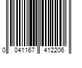 Barcode Image for UPC code 0041167412206