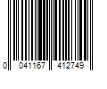 Barcode Image for UPC code 0041167412749