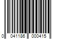 Barcode Image for UPC code 0041186000415