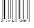 Barcode Image for UPC code 0041192103636