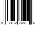 Barcode Image for UPC code 004120000018