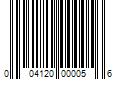 Barcode Image for UPC code 004120000056