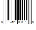 Barcode Image for UPC code 004120000070