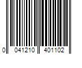 Barcode Image for UPC code 0041210401102