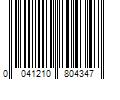 Barcode Image for UPC code 0041210804347