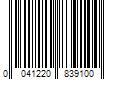 Barcode Image for UPC code 0041220839100