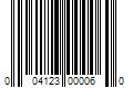 Barcode Image for UPC code 004123000060