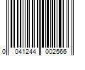 Barcode Image for UPC code 0041244002566