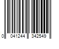 Barcode Image for UPC code 0041244342549