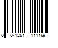 Barcode Image for UPC code 0041251111169