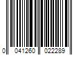 Barcode Image for UPC code 0041260022289