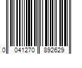 Barcode Image for UPC code 0041270892629