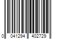 Barcode Image for UPC code 0041294402729