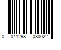 Barcode Image for UPC code 0041298080022