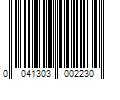 Barcode Image for UPC code 0041303002230