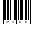 Barcode Image for UPC code 0041303004500