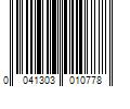 Barcode Image for UPC code 0041303010778