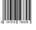 Barcode Image for UPC code 0041318193305