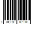 Barcode Image for UPC code 0041333001005