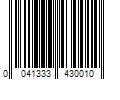 Barcode Image for UPC code 0041333430010