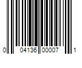 Barcode Image for UPC code 004136000071