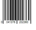 Barcode Image for UPC code 0041376202360