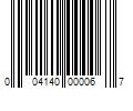 Barcode Image for UPC code 004140000067