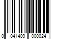 Barcode Image for UPC code 0041409000024