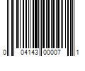 Barcode Image for UPC code 004143000071