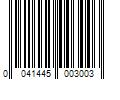 Barcode Image for UPC code 0041445003003