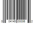 Barcode Image for UPC code 004145000062