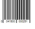 Barcode Image for UPC code 0041500000251