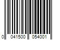 Barcode Image for UPC code 0041500054001