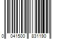 Barcode Image for UPC code 0041500831190