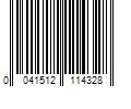 Barcode Image for UPC code 0041512114328