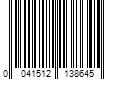 Barcode Image for UPC code 0041512138645