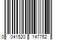 Barcode Image for UPC code 0041520147752