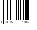 Barcode Image for UPC code 0041554072006