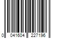 Barcode Image for UPC code 0041604227196