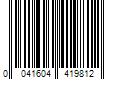 Barcode Image for UPC code 0041604419812