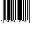 Barcode Image for UPC code 0041604420061