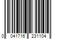 Barcode Image for UPC code 0041716231104