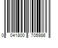 Barcode Image for UPC code 0041800705986