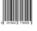 Barcode Image for UPC code 0041800716005