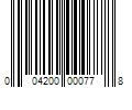 Barcode Image for UPC code 004200000778