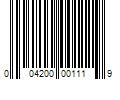 Barcode Image for UPC code 004200001119