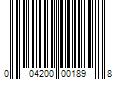 Barcode Image for UPC code 004200001898