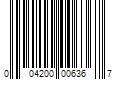 Barcode Image for UPC code 004200006367