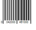 Barcode Image for UPC code 0042000451000